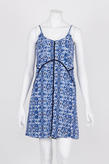 Jeanswest Blue Patterned Sleeveless Dress 8