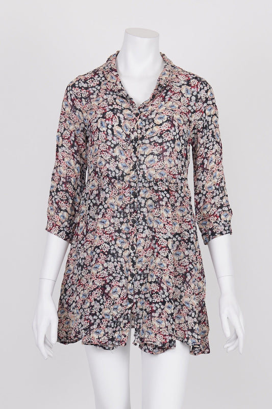 Sportsgirl Floral Button Front Dress 10