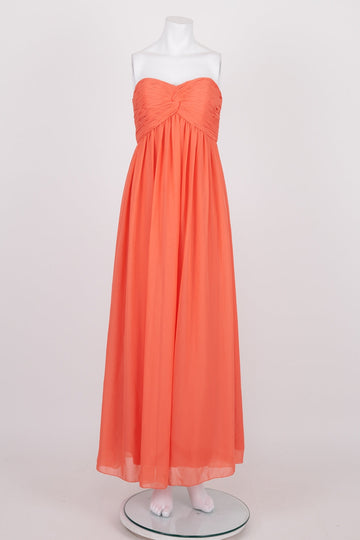 Jadore Coral Strapless Maxi Dress 8