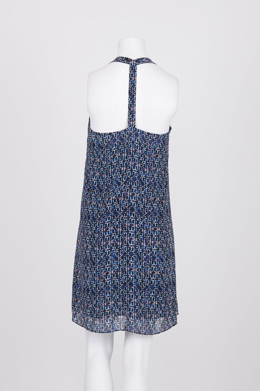 Witchery Blue Patterned Dress 8