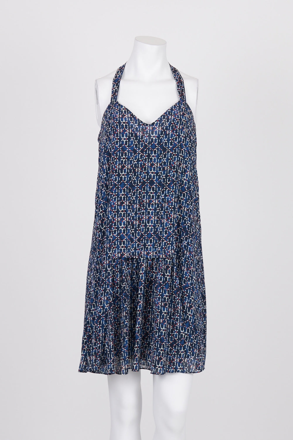 Witchery Blue Patterned Dress 8