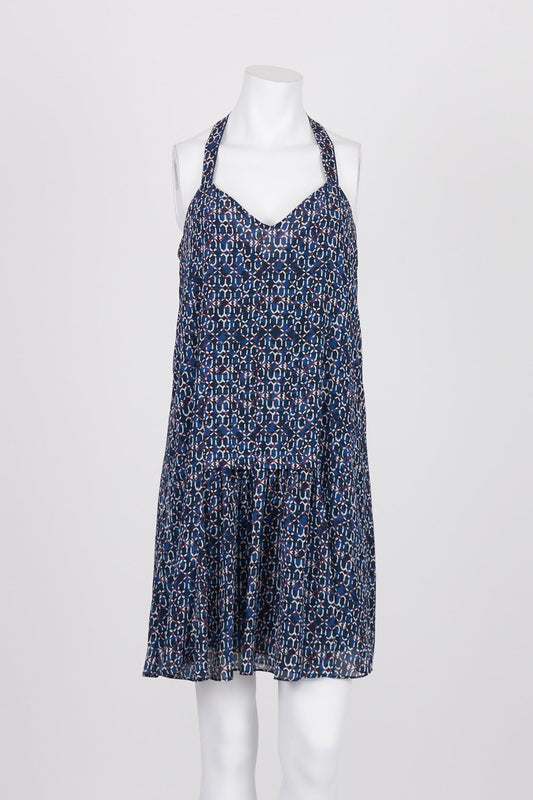 Witchery Blue Patterned Dress 8