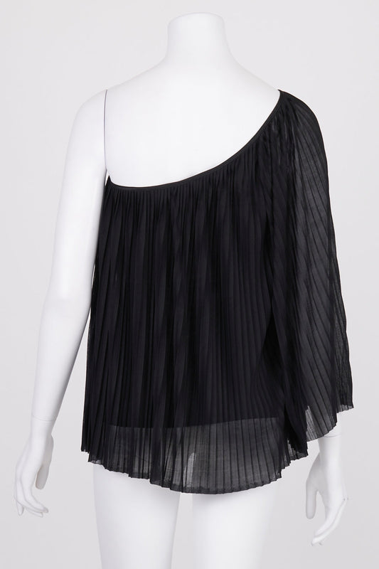 Forever New Black Crimped One Shoulder Top 8