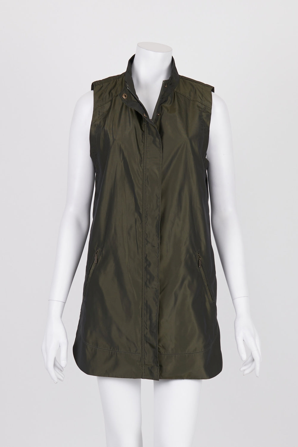 Yarra Trail Khaki Sleeveless Jacket 10