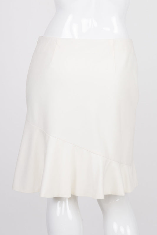 Jane Lamerton Petites Cream Ruffle Hem Skirt 14