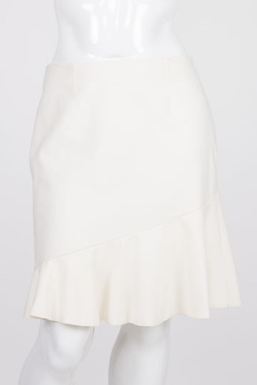 Jane Lamerton Petites Cream Ruffle Hem Skirt 14