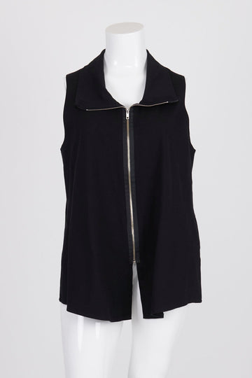 Jenny Scott Sorrento Black Zip Front Vest XL