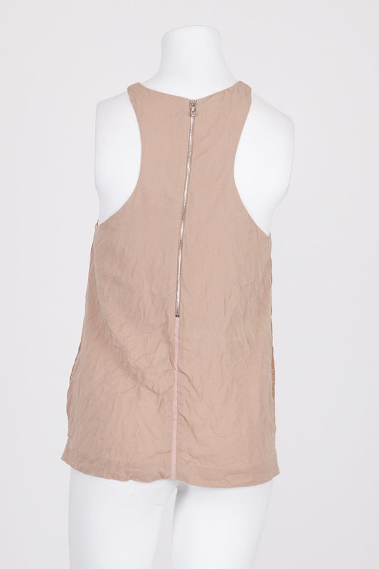 Willow Champange Pink Silk Top 10