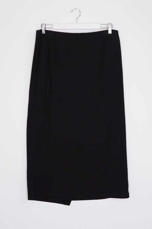 Taking Shape Black Midi Skirt 12/14