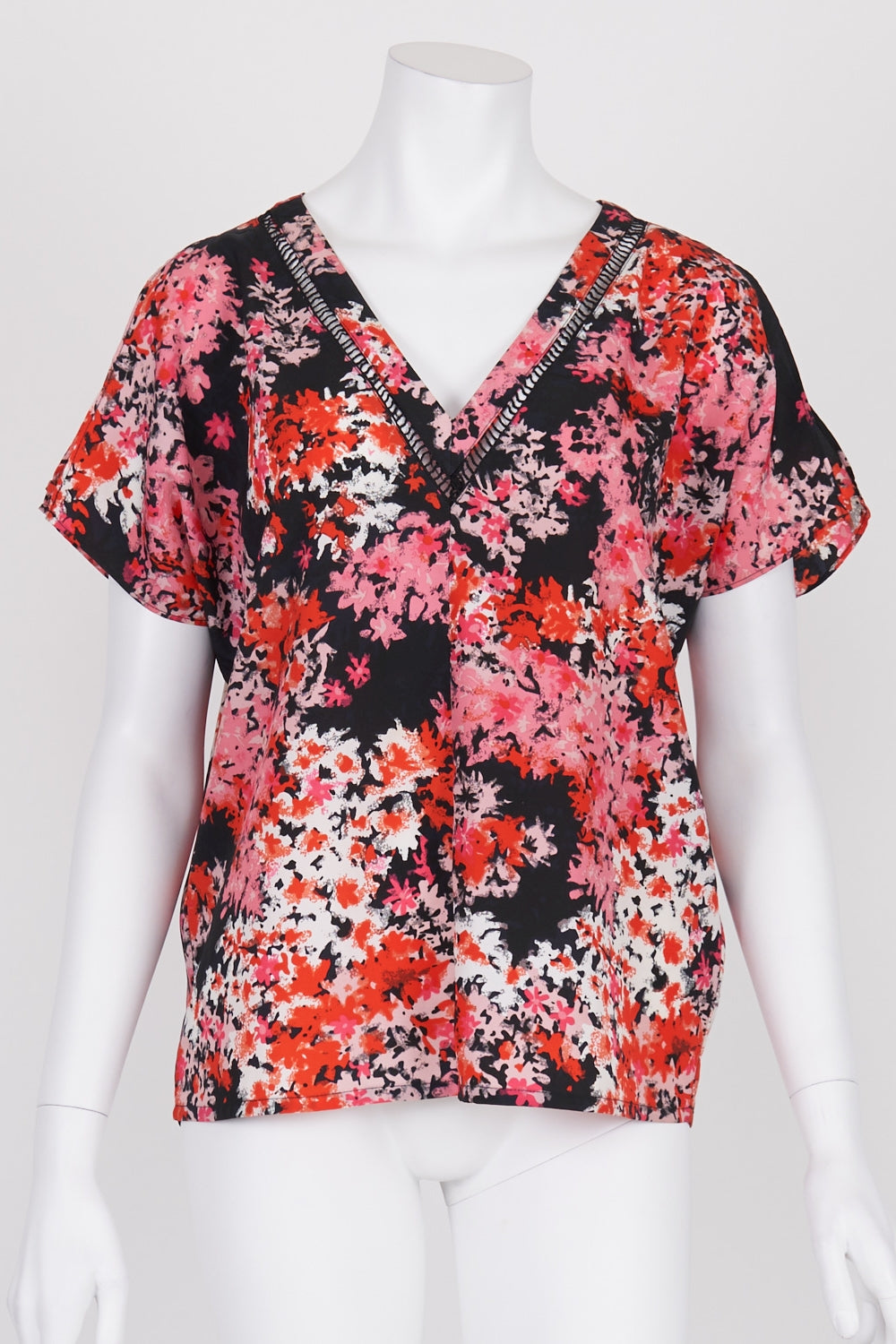 Stella Black and Mutli Patterned Short Sleeve Top 8