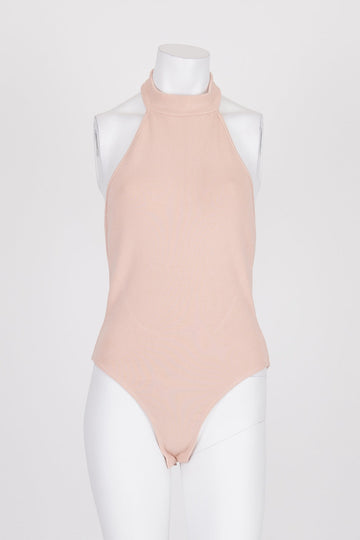 Jorge Pink Ribbed Open Back Bodysuit 12