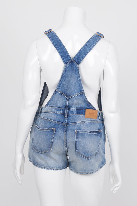 ZARA Blue Denim Overalls L