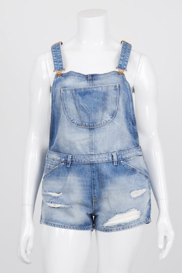 ZARA Blue Denim Overalls L