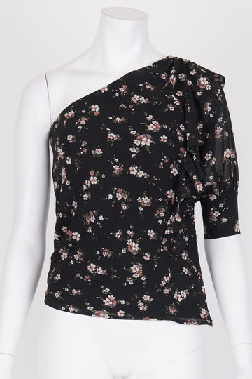 Bardot Black Floral One Shoulder Top 6