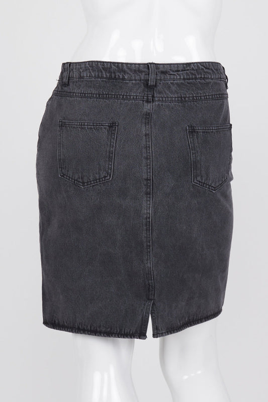 Skin And Threads Grey Denim Skirt XL