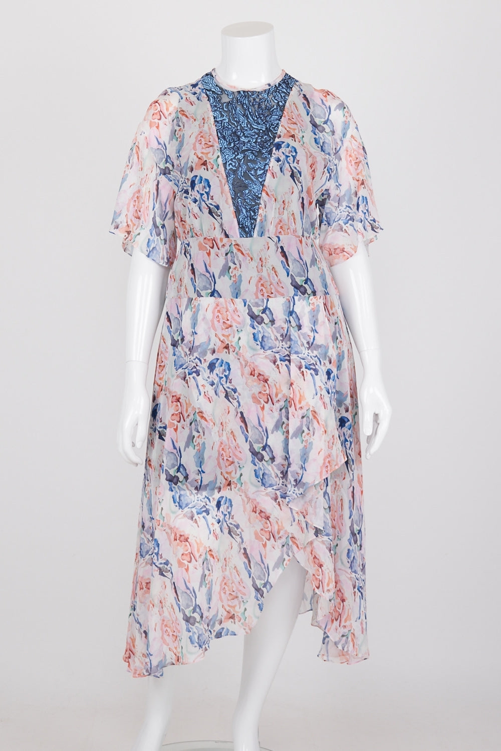 Ginger & Smart Multi Patterned Silk Maxi Dress 14