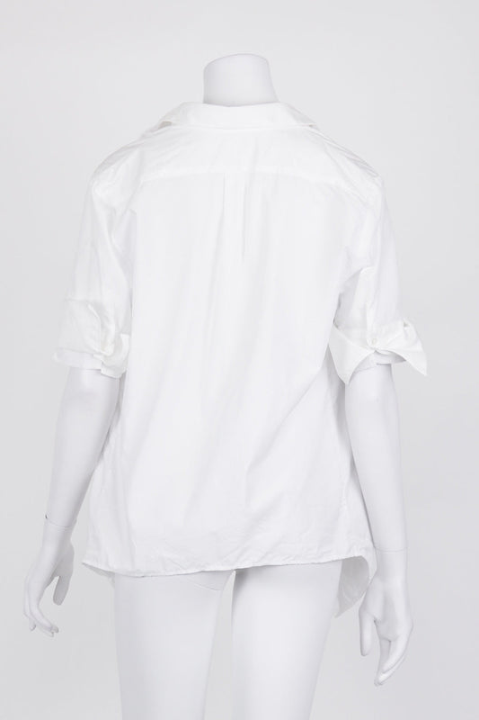 White Story White Button-Up Cuffed Shirt 14