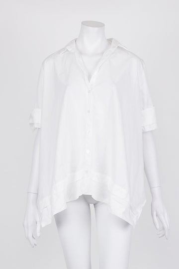 White Story White Button-Up Cuffed Shirt 14