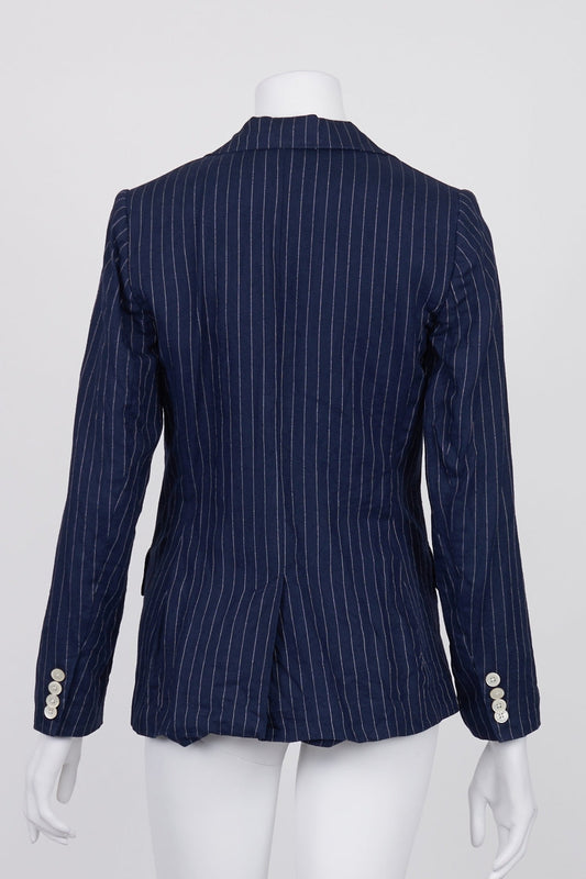 Ralph Lauren Navy And White Striped Blazer 6