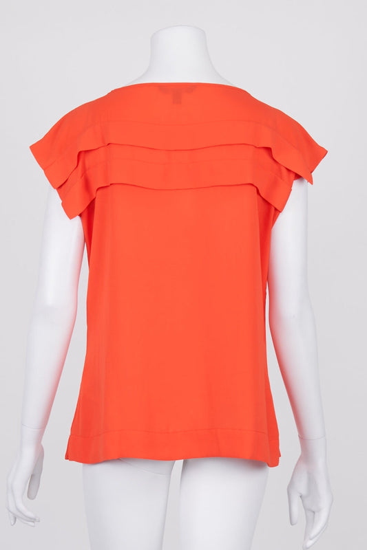 Banana Republic Orange Layered Top S