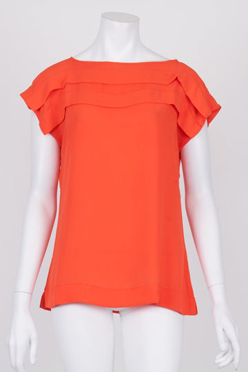 Banana Republic Orange Layered Top S