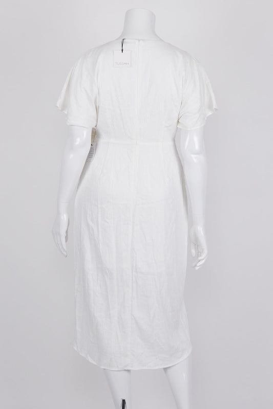 Tussah White Cori Midi Dress 14