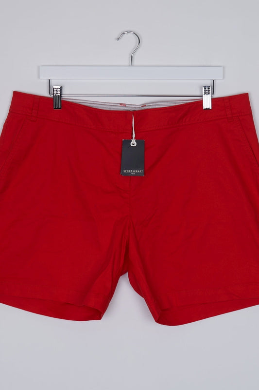 Sportscraft Red Chino Shorts 18