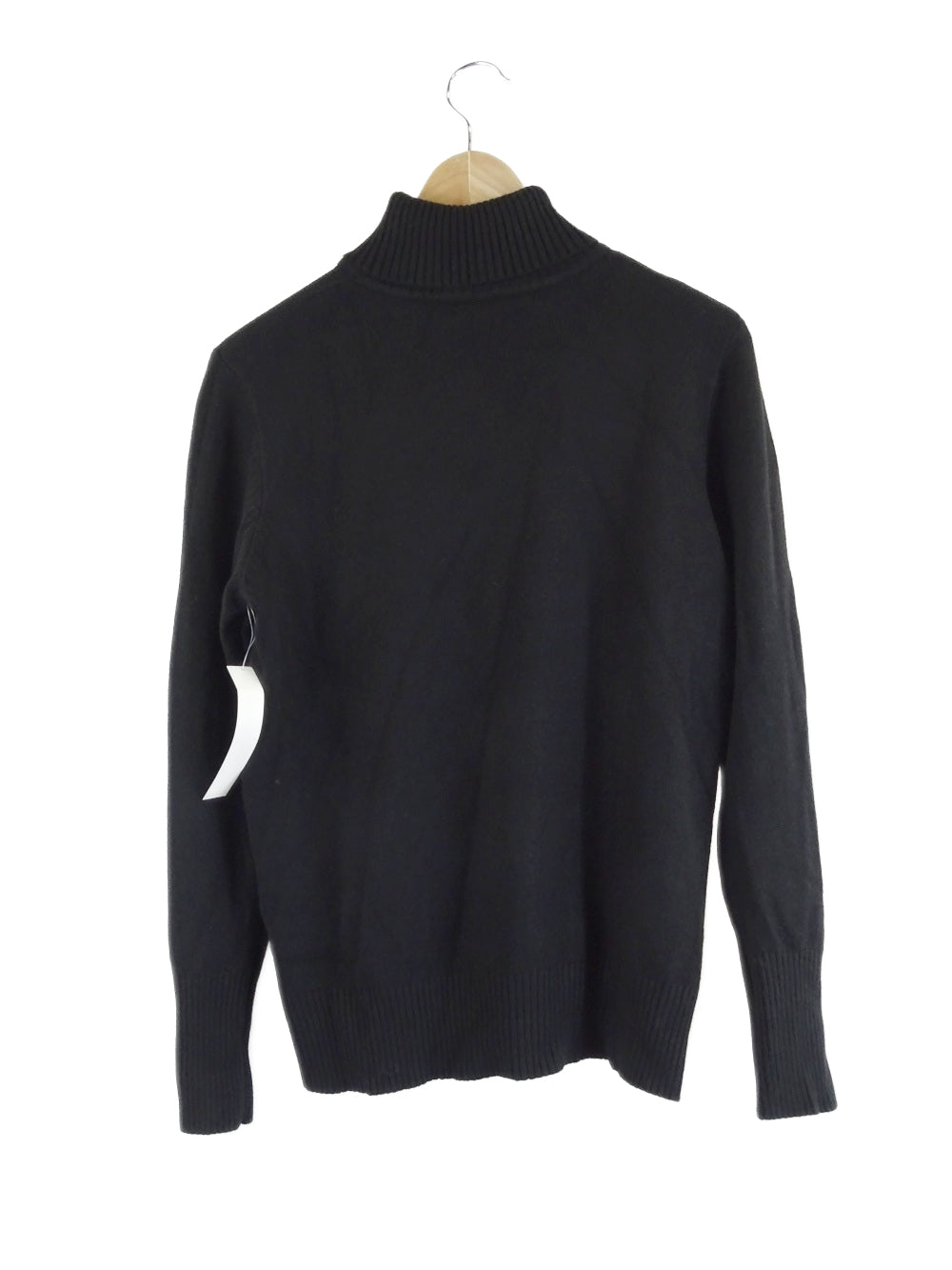 Amelius-'Manor'-Black-Knit-Turtle-Neck-Jumper-L