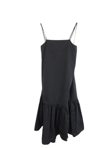 Amelius-'Zadie'-Black-Poplin-Midi-Dress-12