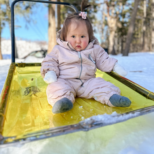 Baby Merino Adventure Socks | Light Blue Clouds