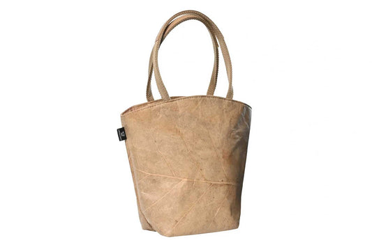 Vegan Leather Tote Bag - Beige