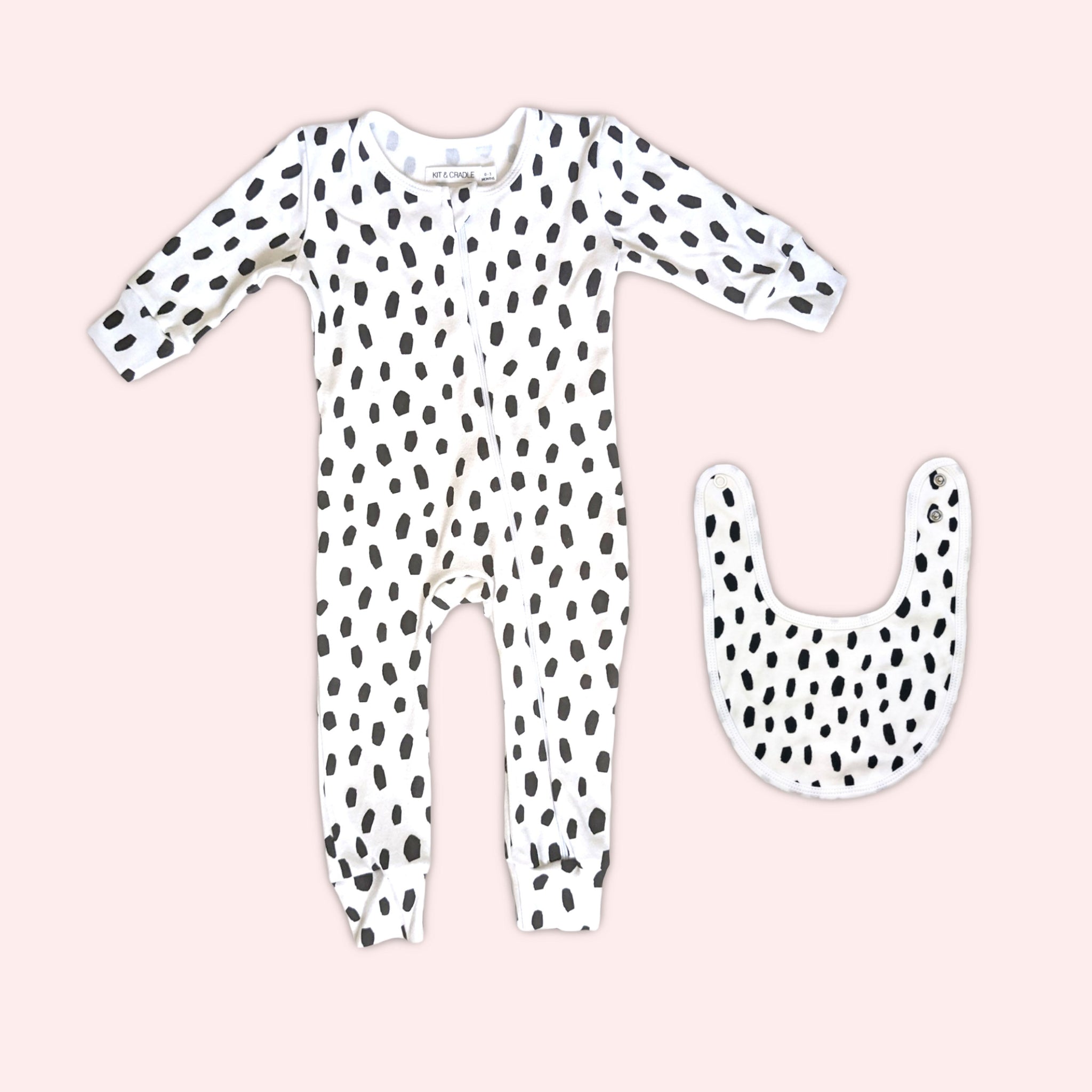 Organic Cotton Full Bodysuit Bundle - Black Cheetah