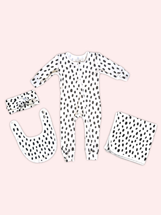 Newborn Full Bodysuit Bundle - Black Cheetah