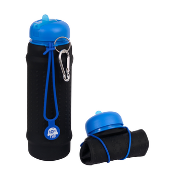 Black, Cobalt + Cobalt Collapsible Bottle