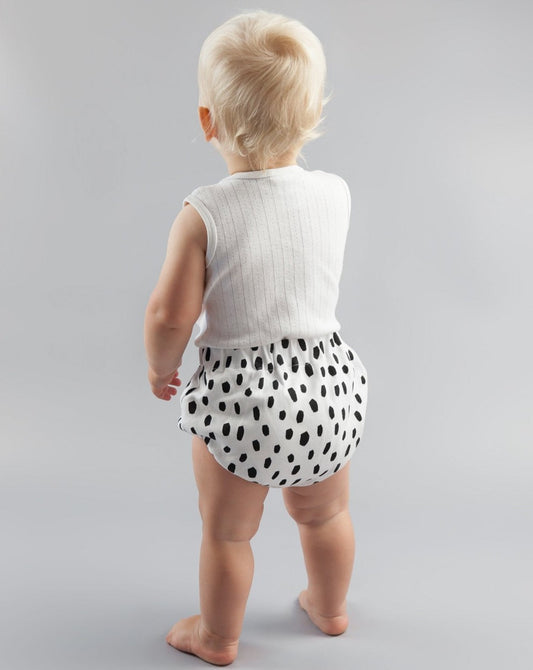 Black Dalmatian Baby Bloomers Kit & Cradle