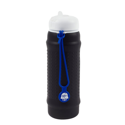 Black, White + Cobalt Collapsible Bottle