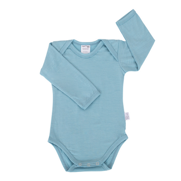 Long Sleeve Merino Bodysuit | Sky Blue