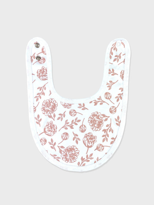 Blush Peony Baby Bib Kit & Cradle