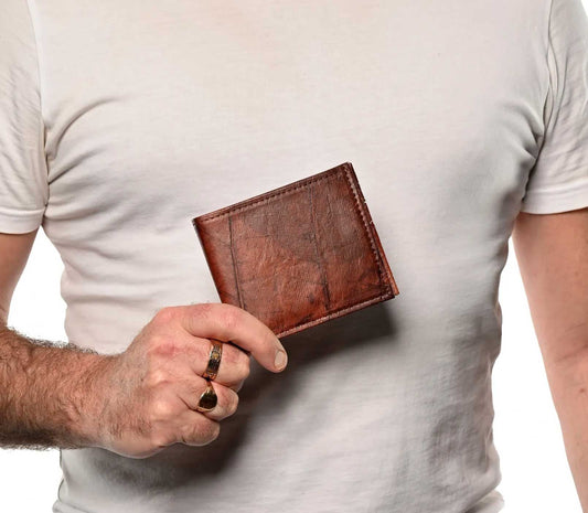 Vegan Leather Wallet - Brown