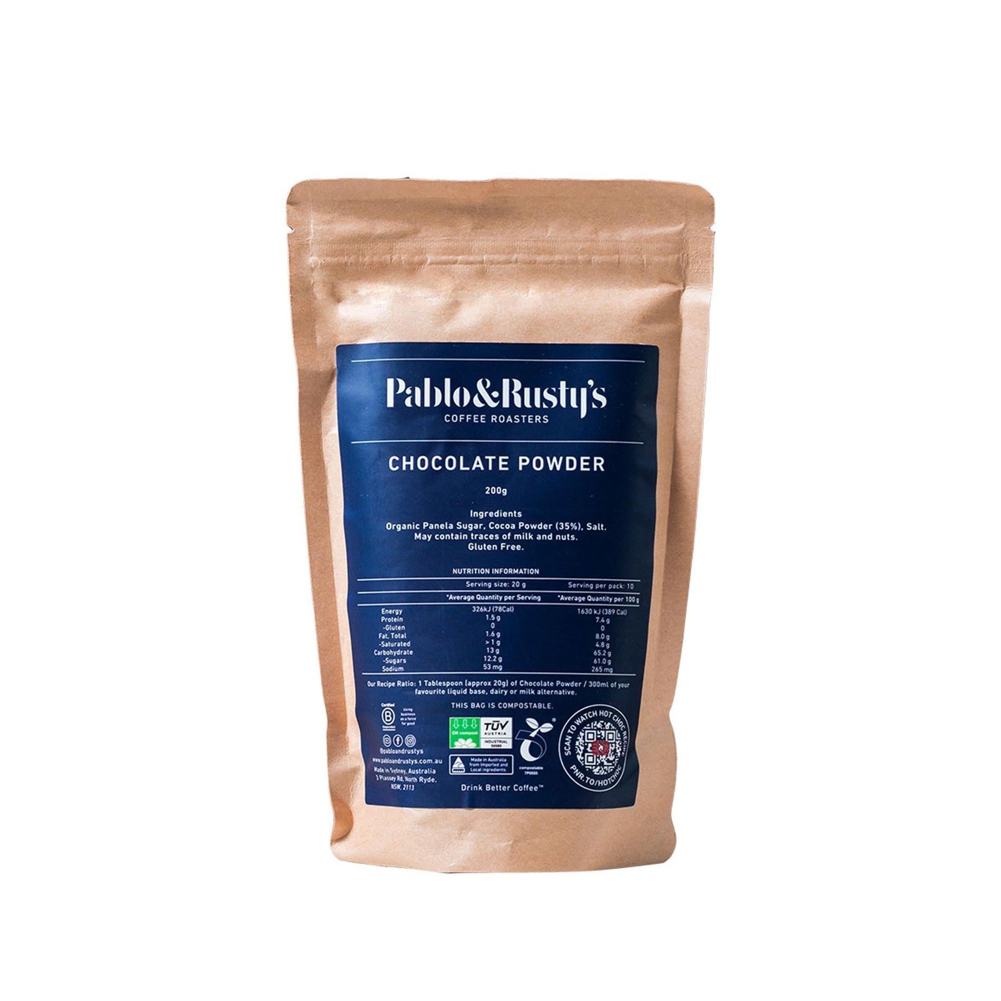 Chocolate Powder 200g - Pablo & Rusty's 