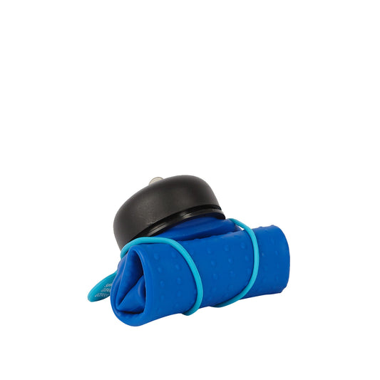 Cobalt, Black + Aqua, Collapsible Water Bottle