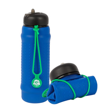 Cobalt, Black + Green, Collapsible Bottle