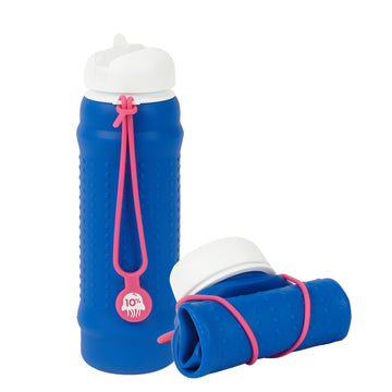 Cobalt, White + Pink, Collapsible Bottle