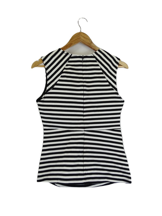 Portmans Striped Top Black And White S