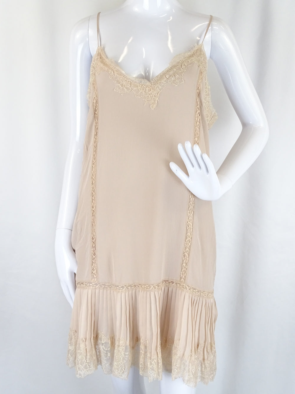 Falcon & Bloom Beige Lace Dress M