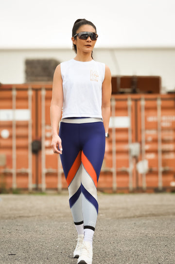 Boost Semi Crop Tank in White