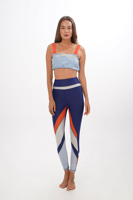 Rewind Compression Legging in Indigo Multicolour