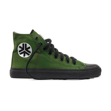 Kids High Top Sneakers, Olive & Black, CLEARANCE STOCK