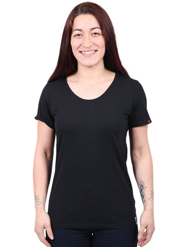 Round Neck T-shirt, Womens Black