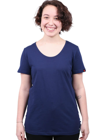 Round Neck T-shirt, Womens Navy